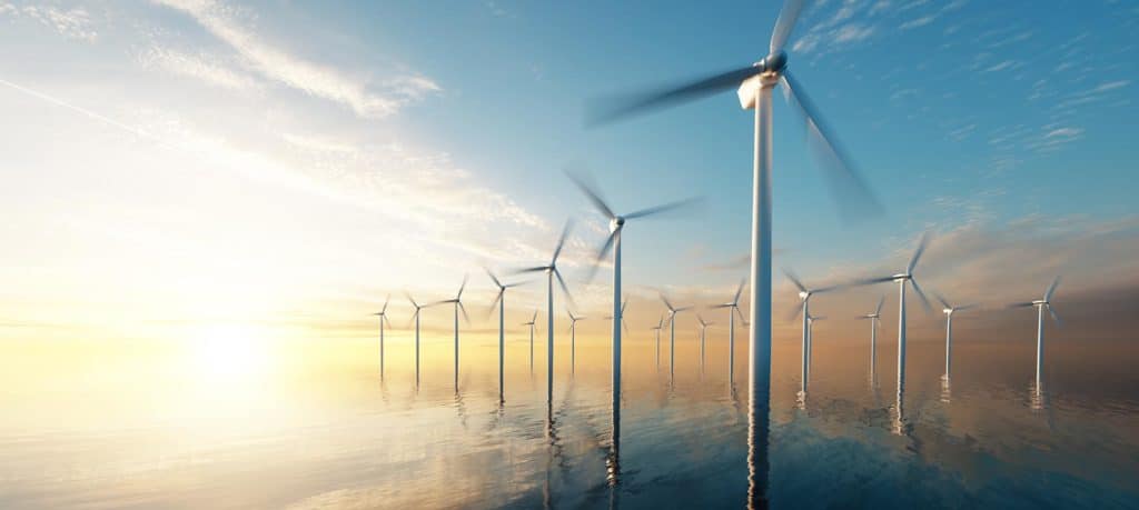 Windfarm at sea